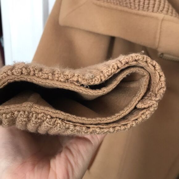 Mackage wool camel leather trim coat S - Picture 11 of 11